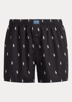 Bielizny Ralph Lauren Allover Pony Boxer Męskie Czarne | JSFG8934