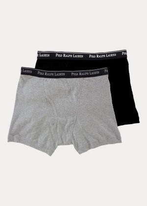 Bielizny Ralph Lauren Boxer Brief 2-Pack Męskie Szare | UOJZ1036