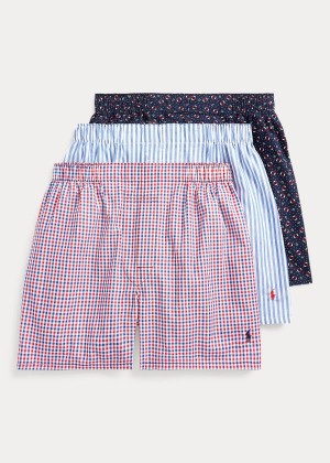 Bielizny Ralph Lauren Classic Boxer 3-Pack Męskie Kolorowe | EZGX9779