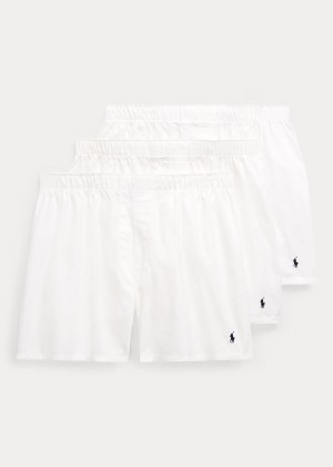 Bielizny Ralph Lauren Classic Fit Boxer 3-Pack Męskie Białe | QQOO8024