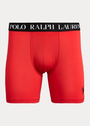 Bielizny Ralph Lauren Microfiber Boxer Brief Męskie Czerwone Czarne | GFDP0387