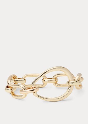 Biżuteria Ralph Lauren Gold-Finished Link Bracelet Damskie Złote | YHVI0800