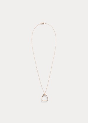 Biżuteria Ralph Lauren Rose Gold Necklace Damskie Różowe Złote | LUOW1655