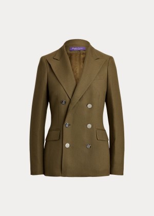 Blezery Ralph Lauren Camden Cashmere Jacket Damskie Oliwkowe | JKVZ3376