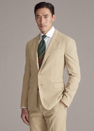 Blezery Ralph Lauren Hadley Cotton Twill Sport Coat Męskie Brązowe | GMCS3460