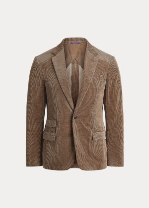 Blezery Ralph Lauren Kent Corduroy Suit Jacket Męskie Brązowe | AZQK7657