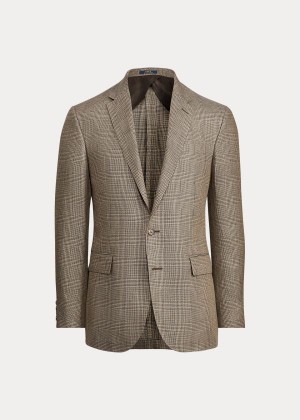 Blezery Ralph Lauren Polo Glen Plaid Suit Jacket Męskie Brązowe | AXCQ5184