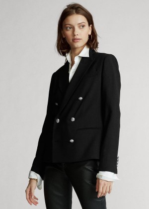 Blezery Ralph Lauren Stretch Wool Blazer Damskie Czarne | JGUK3202