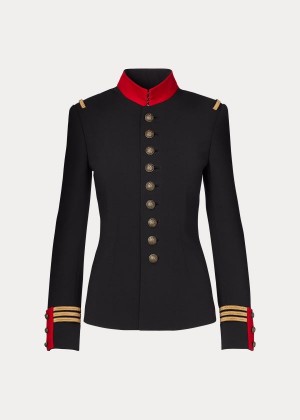 Blezery Ralph Lauren The Officer's Jacket Damskie Czarne | XOXR9838