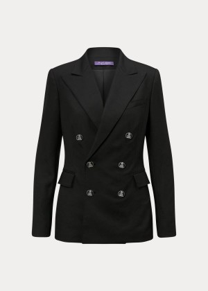 Blezery Ralph Lauren The RL Blazer in Cashmere Damskie Czarne | POED1857