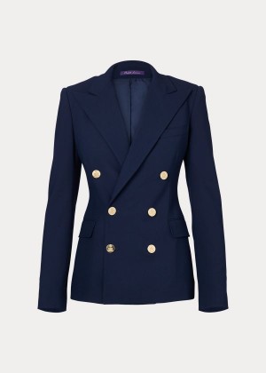 Blezery Ralph Lauren The RL Blazer in Stretch Wool Damskie Granatowe | VKIL1018