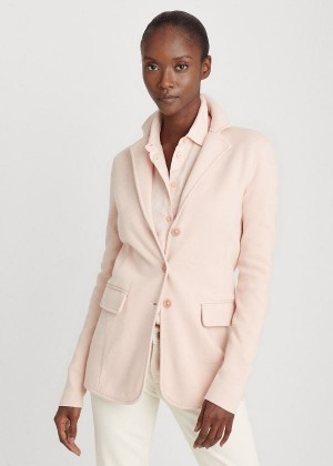 Blezery Ralph Lauren Tubular-Trimmed Blazer Damskie Różowe | KXKS3211