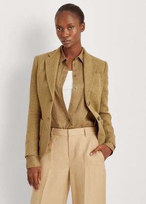 Blezery Ralph Lauren Twill Blazer Damskie Oliwkowe | NERC5580