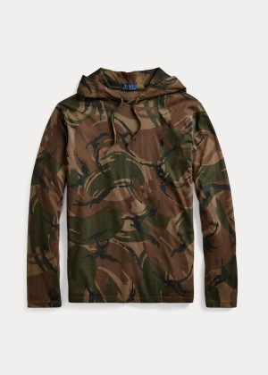 Bluza z Kapturem Ralph Lauren Camo Jersey Hooded T-Shirt Męskie Camo | CYFA8703