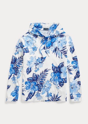 Bluza z Kapturem Ralph Lauren Floral Cotton Hooded T-Shirt Męskie Czerwone | TZHK8487