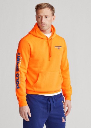 Bluza z Kapturem Ralph Lauren Polo Sport Fleece Hoodie Męskie Pomarańczowe | IYGU1873