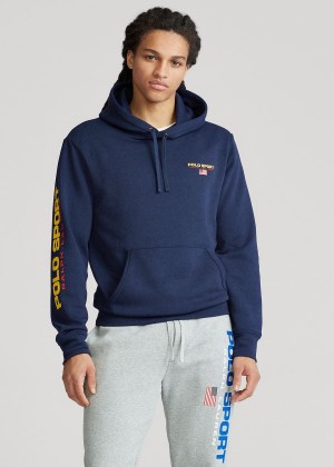 Bluza z Kapturem Ralph Lauren Polo Sport Fleece Hoodie Męskie Granatowe | BYMA4208