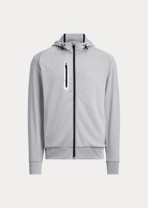 Bluza z Kapturem Ralph Lauren Tech Jersey Full-Zip Hoodie Męskie Szare | IMCX3431