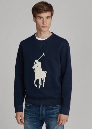 Bluzy Ralph Lauren Big Pony Sweatshirt Męskie Granatowe | SBOD3105