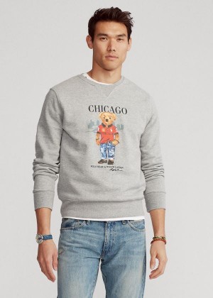 Bluzy Ralph Lauren Chicago Bear Fleece Sweatshirt Męskie Szare | JLSW6044