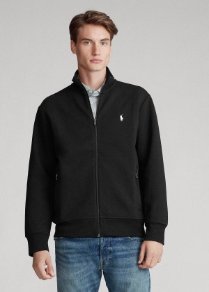 Bluzy Ralph Lauren Double-Knit Track Jacket Męskie Czarne | BCOR2735