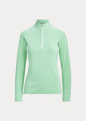 Bluzy Ralph Lauren Half-Zip Golf Pullover Damskie Mięta Zielone | GXVW9646