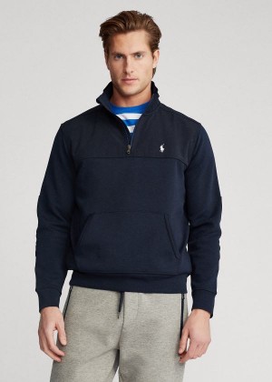 Bluzy Ralph Lauren Hybrid Quarter-Zip Pullover Męskie Granatowe | YROQ3419