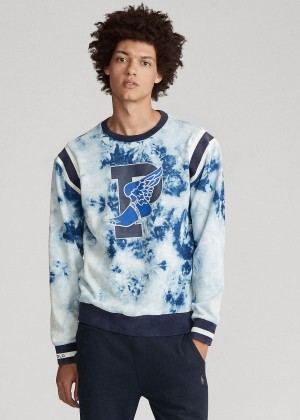 Bluzy Ralph Lauren Indigo Stadium Sweatshirt Męskie Indygo Kolorowe | VTZV6822