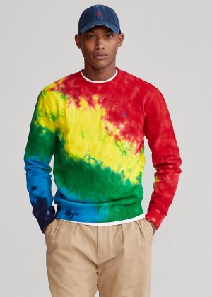 Bluzy Ralph Lauren Tie-Dye Terry Sweatshirt Męskie Kolorowe | MDVX3533