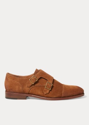 Buty Ralph Lauren Ardenall Suede Monk-Strap Shoe Męskie Brązowe | FLDU2441