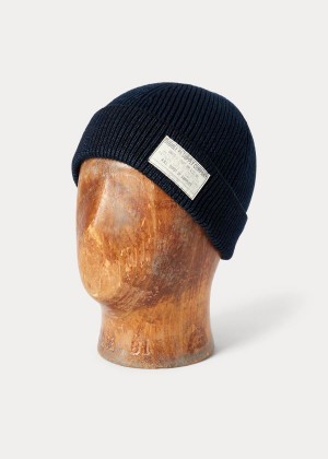 Czapki Ralph Lauren Cotton Cap Męskie Ciemny Niebieskie | FYIR0070