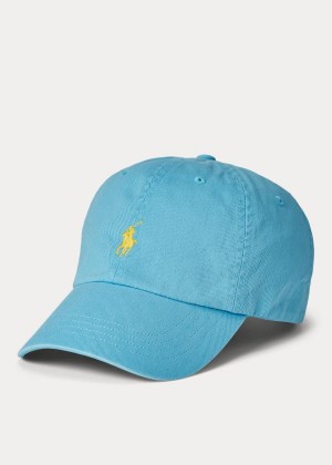 Czapki Ralph Lauren Cotton Chino Baseball Cap Męskie Niebieskie | LHES0097