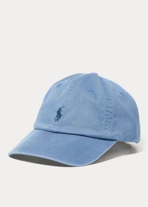 Czapki Ralph Lauren Cotton Chino Baseball Cap Damskie Niebieskie | UACB7021