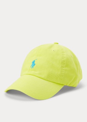 Czapki Ralph Lauren Cotton Chino Neon Ball Cap Męskie Głęboka Zielone | GSWA5571