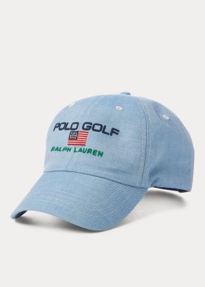 Czapki Ralph Lauren Flag Performance Cap Męskie Niebieskie | DVCO9335