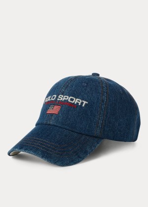 Czapki Ralph Lauren Limited-Edition Denim Cap Męskie Niebieskie Niebieskie | YJGZ4659