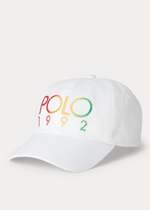 Czapki Ralph Lauren Polo 1992 Chino Ball Cap Męskie Białe | CJAD9944