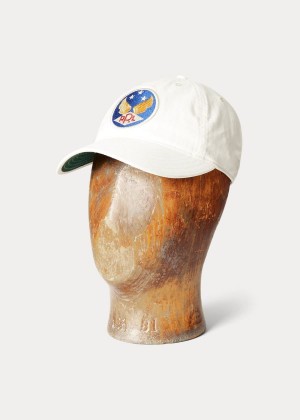 Czapki Ralph Lauren Winged-Logo Ball Cap Męskie Białe Niebieskie | DGAI3465