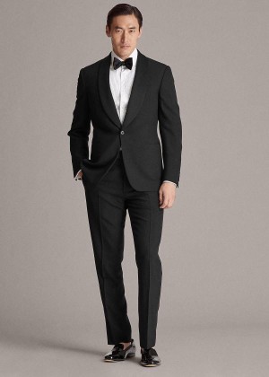 Garnitury Ralph Lauren Gregory Wool Shawl Tuxedo Męskie Czarne | CNGJ3473