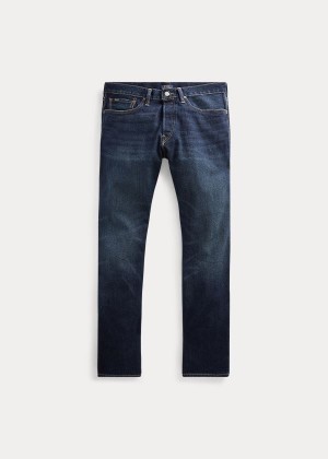 Jeansy Ralph Lauren Hampton Relaxed Straight Jean Męskie Granatowe Niebieskie | BPPA2233