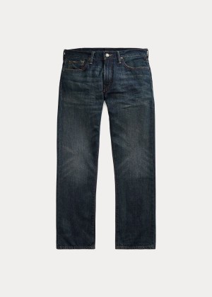 Jeansy Ralph Lauren Hampton Relaxed Straight Jean Męskie Ciemny Indygo | SRWL9735