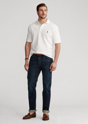 Jeansy Ralph Lauren Hampton Relaxed Straight Jean Męskie Granatowe Niebieskie | EQYL9280