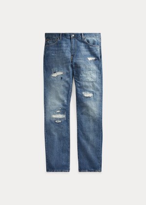 Jeansy Ralph Lauren Hampton Relaxed Straight Jean Męskie Niebieskie Niebieskie | BNMG0665