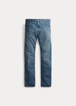 Jeansy Ralph Lauren Hampton Straight Fit Jean Męskie Niebieskie Niebieskie | ILAJ8181