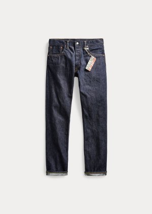 Jeansy Ralph Lauren Low Straight Once-Washed Jean Męskie Niebieskie Niebieskie | EQLL0259