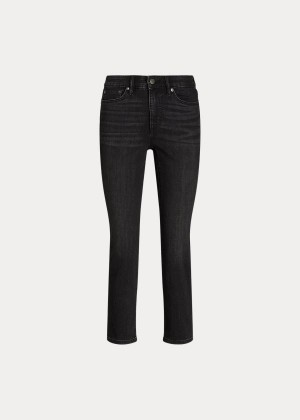 Jeansy Ralph Lauren Premier Straight Curvy Jean Damskie Czarne Niebieskie | VFBO4750