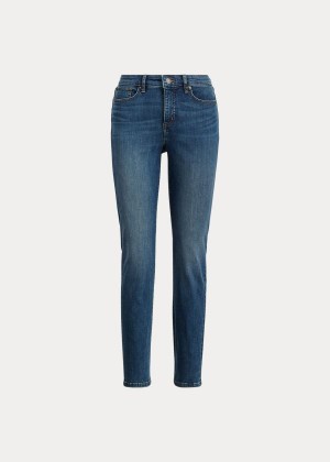 Jeansy Ralph Lauren Premier Straight Curvy Jean Damskie Niebieskie Niebieskie | SKVD4272