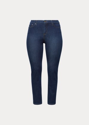 Jeansy Ralph Lauren Premier Straight Curvy Jean Damskie Granatowe Niebieskie | CKMD4168