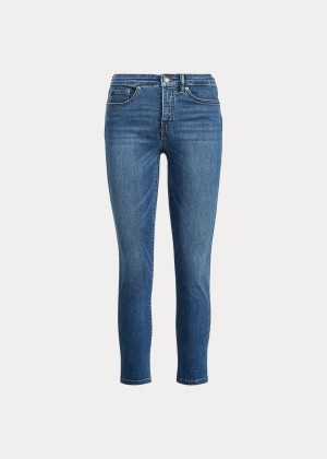 Jeansy Ralph Lauren Premier Straight Curvy Jean Damskie Niebieskie Niebieskie | HIAC1492