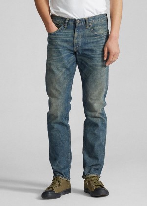 Jeansy Ralph Lauren Slim Fit Jean Męskie Niebieskie Niebieskie | CVBA5083